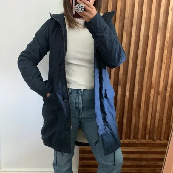 ABERCROMBIE AND FITCH Sherpa Lined long Winter Coat. XS - Picture 1 of 12